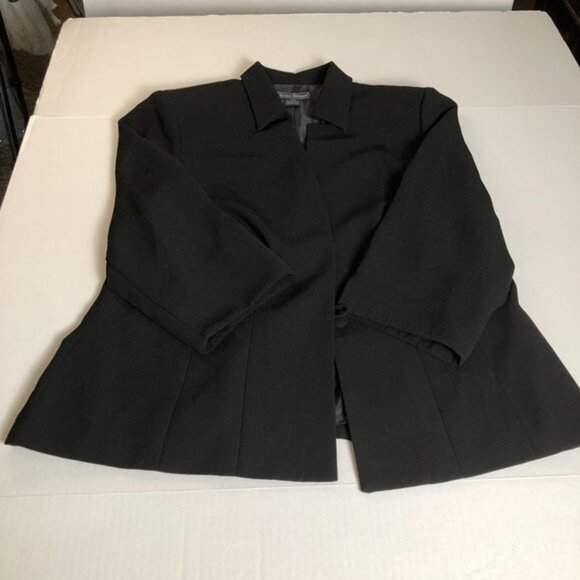 Jessica Howard Black Linen Dress with Matching Linen Jacket, Size 16 - Picture 7 of 9